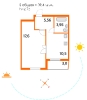 Продам 1-комн. квартиру 39.8 кв.м